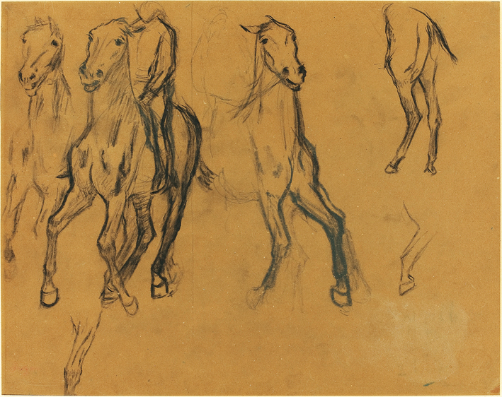  Degas - Study of Horses, c. 1886